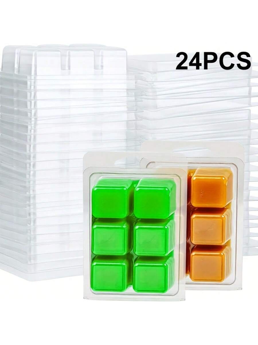 Candle Making Tips - 12/24 stuks rechthoekige 6-gaats doorzichtige plastic