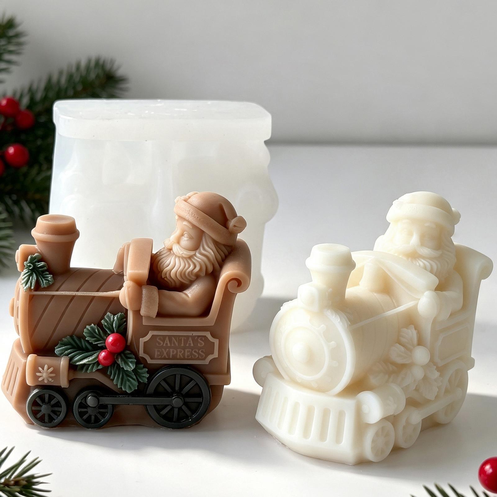 Candle Making For Beginners - Kerstkaarsenmal in treinvorm, kaarsenmaakvormen, DIY epoxyharsmal