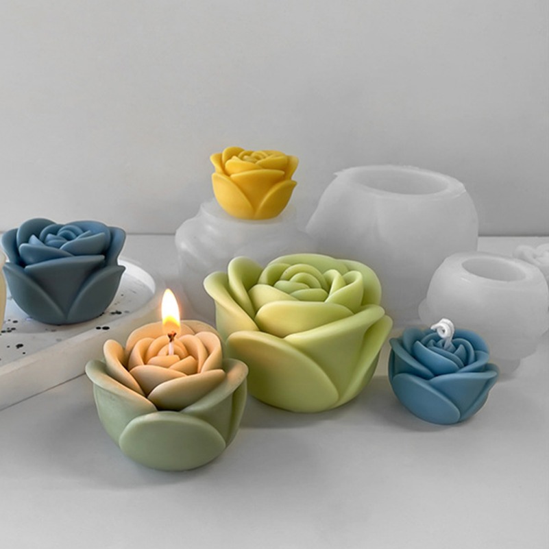 Candle Making For Beginners - Valentijnsdag Rozenbloem Siliconen Kaarsvorm 3D Pioenbloem