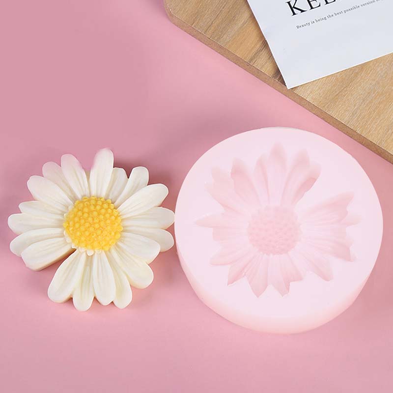 Candle Making Tips - DIY Kaars Siliconen Mal Daisy Kamille