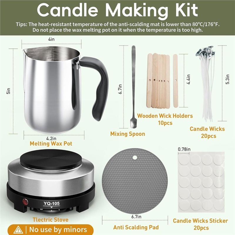 A96K-Kaarsenmaakset met verwar - Candle Making For Beginners recensie en prijs