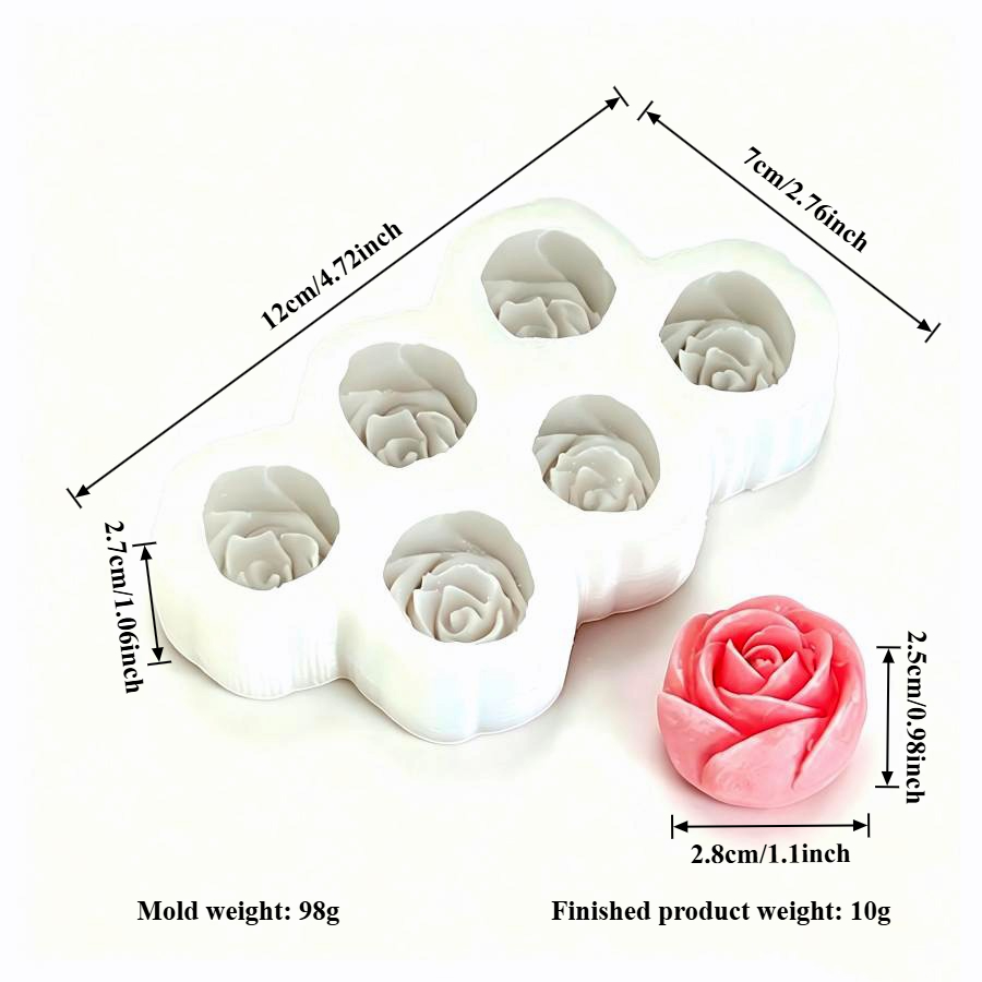 6-delige set roosvormige silic - Candle Making For Beginners recensie en prijs
