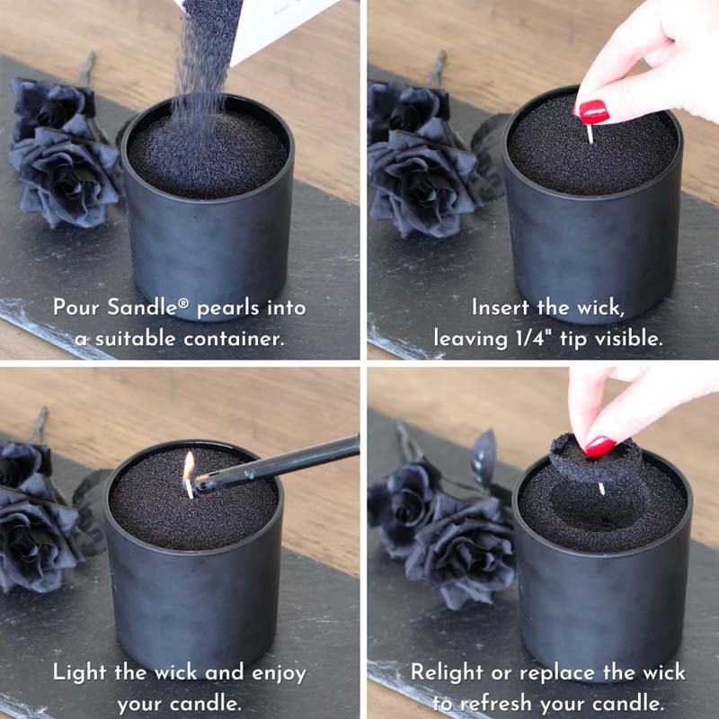Zwarte kaarszand met lont, 200 - Candle Making Tips recensie en prijs